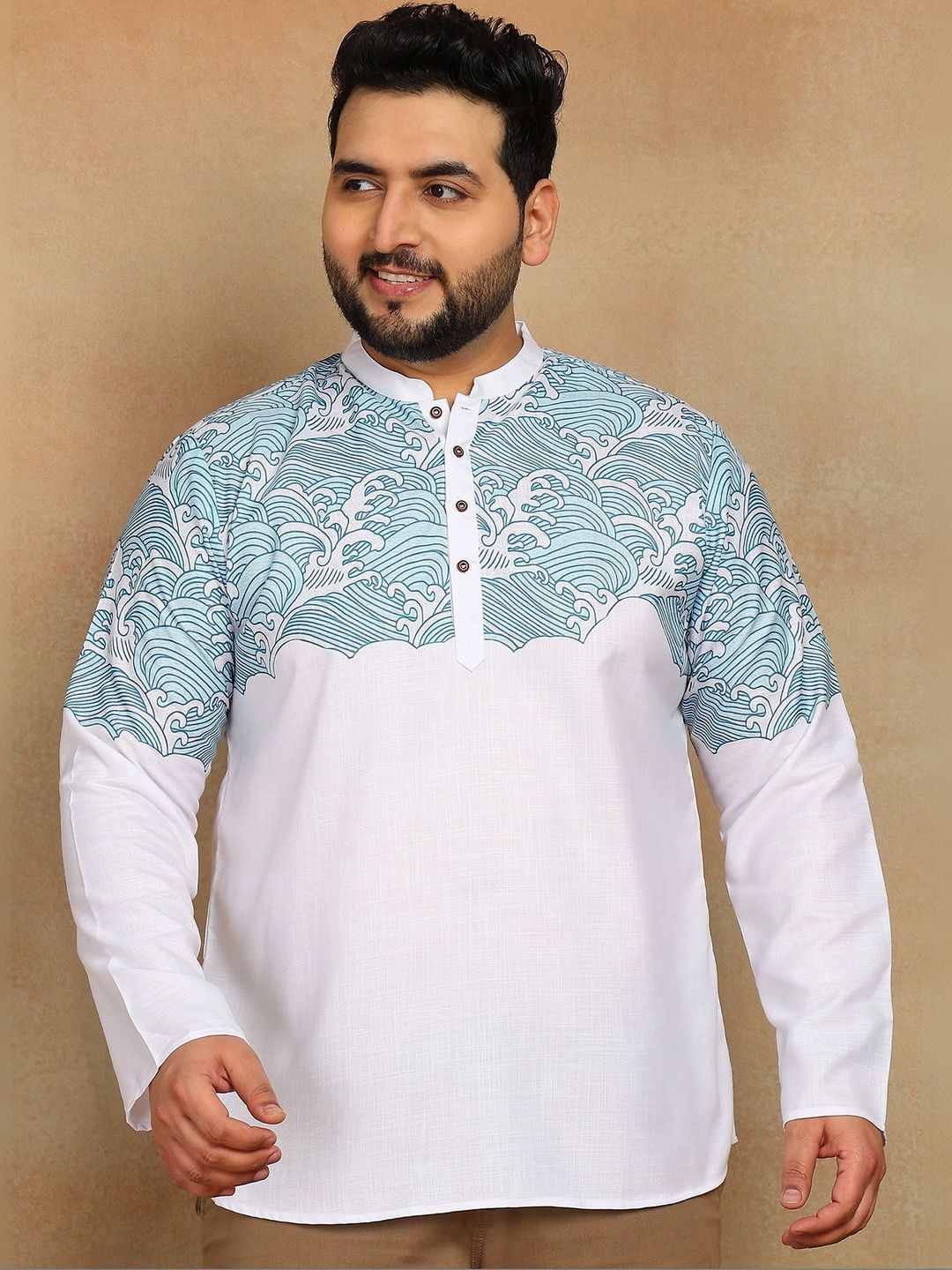 Sztori Men Printed Anarkali Kurta