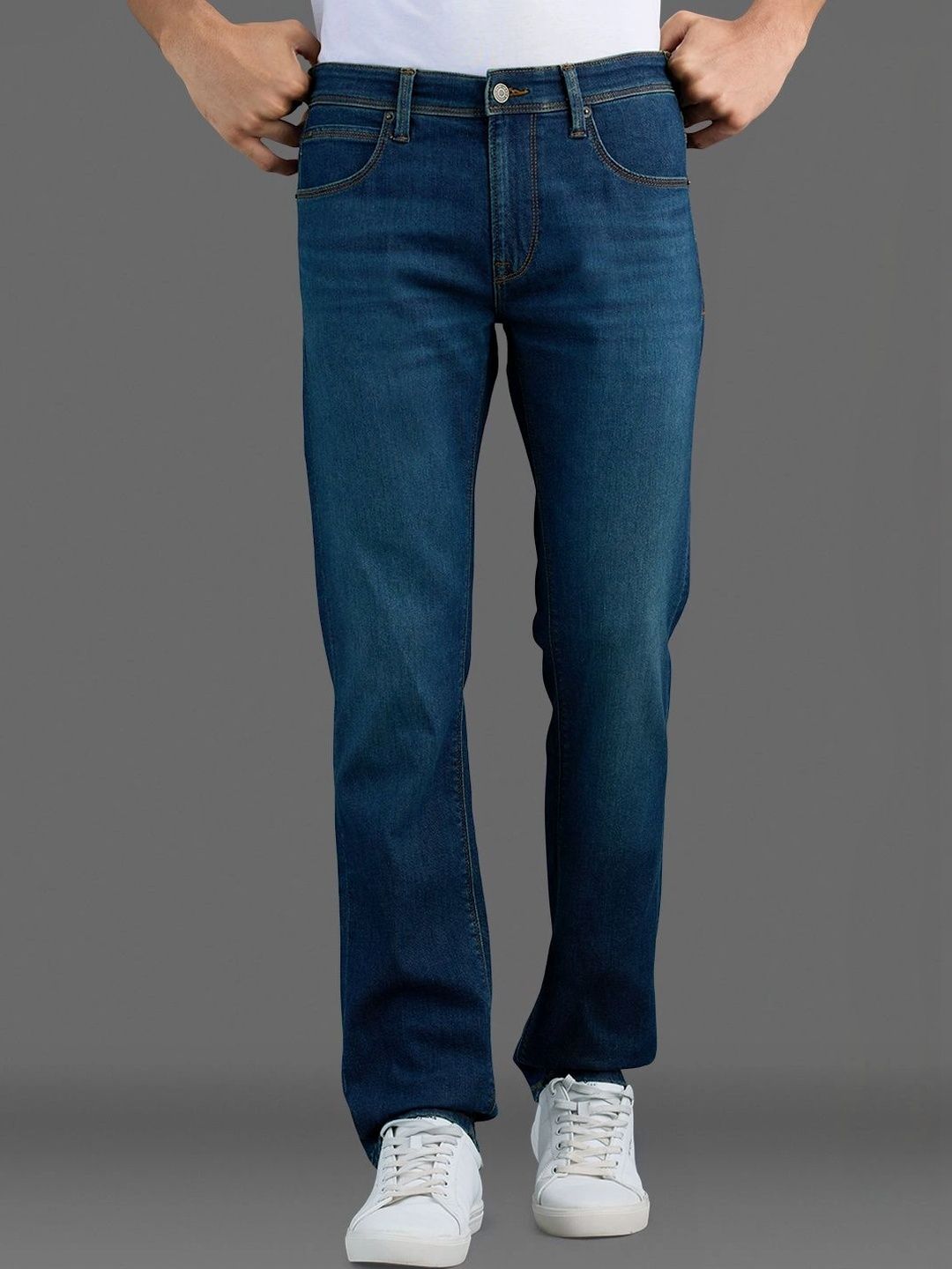 Pepe Jeans Men Vapour Slim Fit Mid-Rise Light Fade Stretchable Jeans