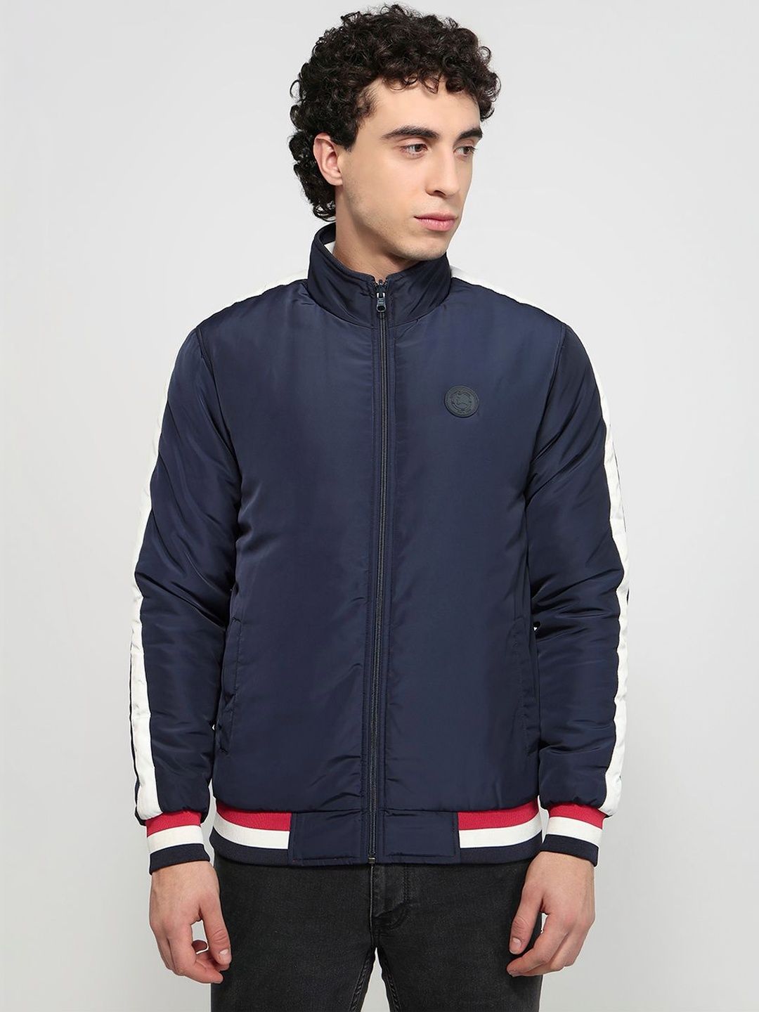 Parx Men Colourblocked Bomber Jacket