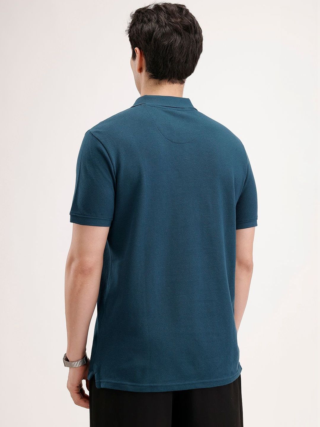 WROGN Men Polo Collar Slim Fit T-shirt
