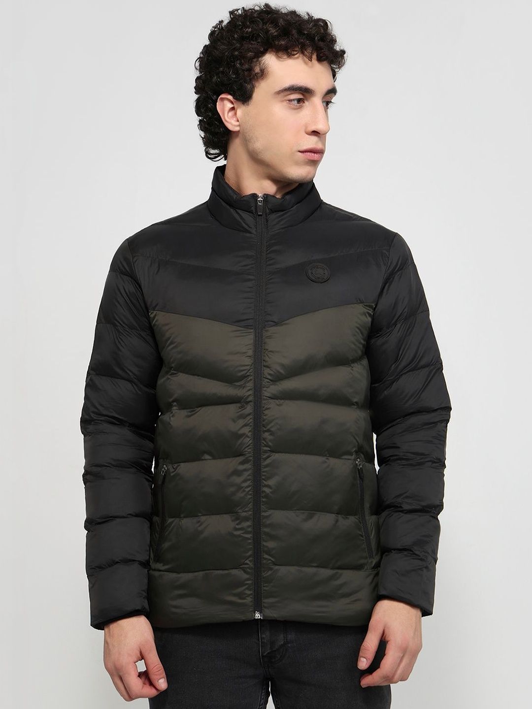 Parx Men Colourblocked Puffer Jacket