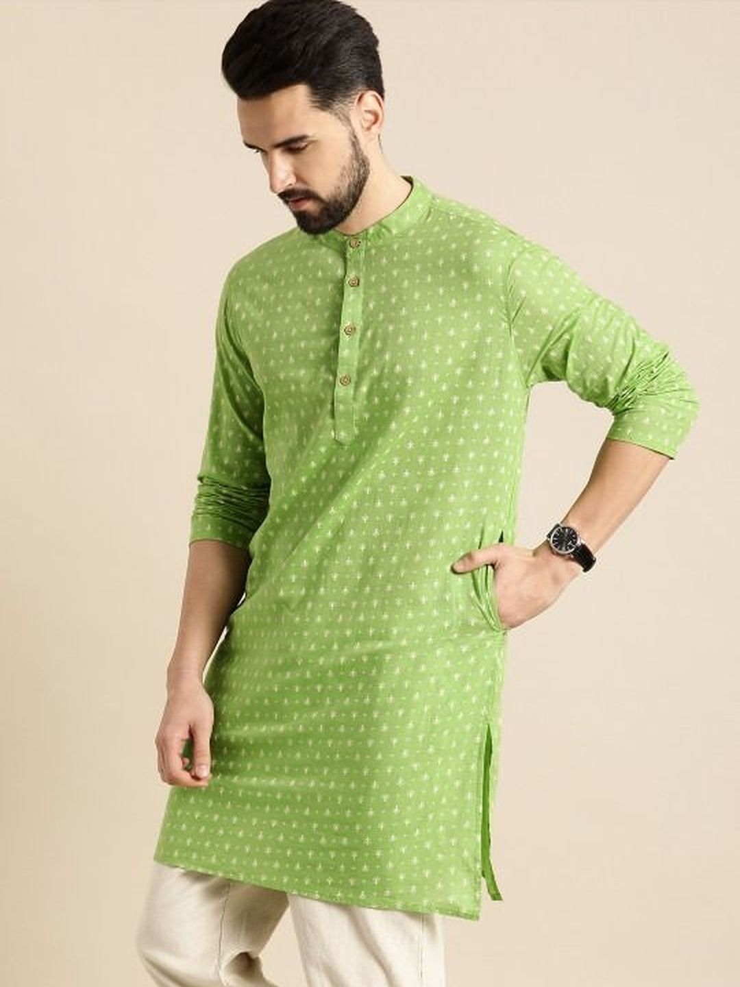 PRINTINDIA Men Printed Anarkali Kurta