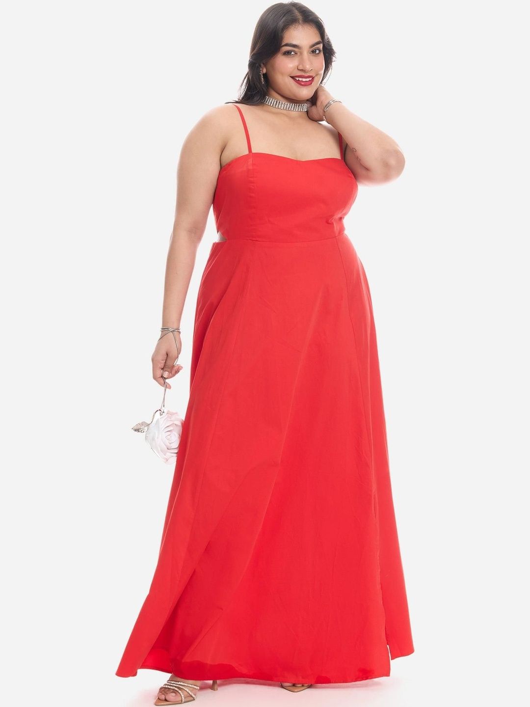 sachin and babi light blue dress Yours Curve Linen Holiday Dress - Red