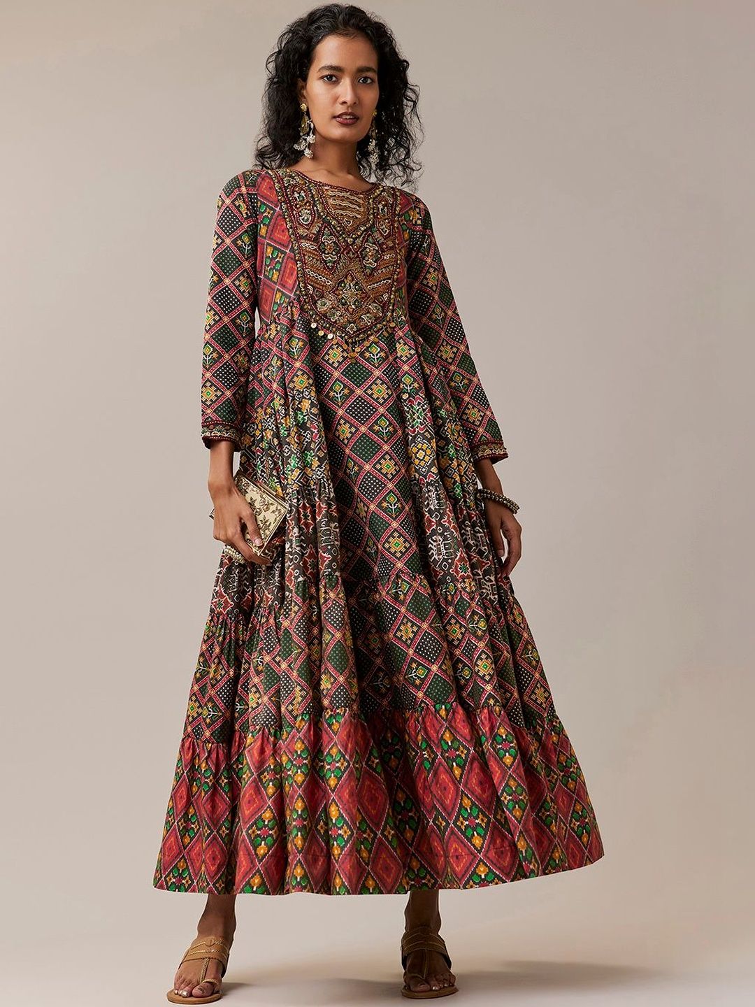 green emerald velvet dress Buy Blue Sleeveless Gown With Dupatta main image 1