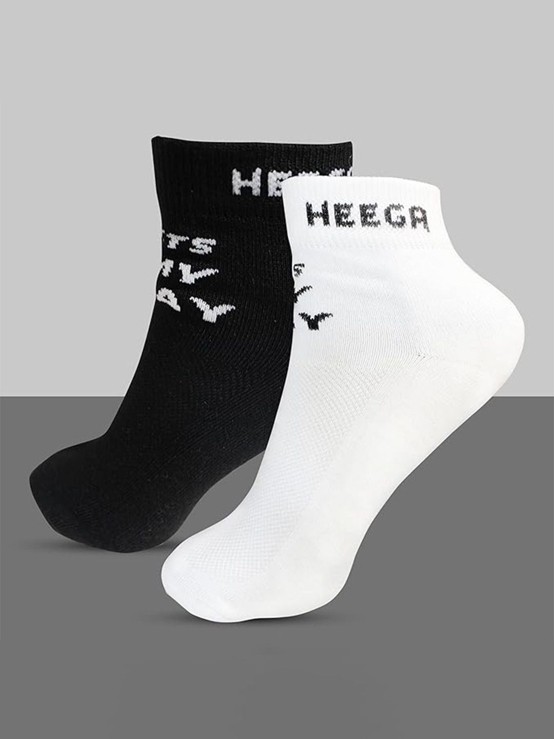 HEEGA Unisex Pack of 6 Cotton Patterned Ankle Length Socks
