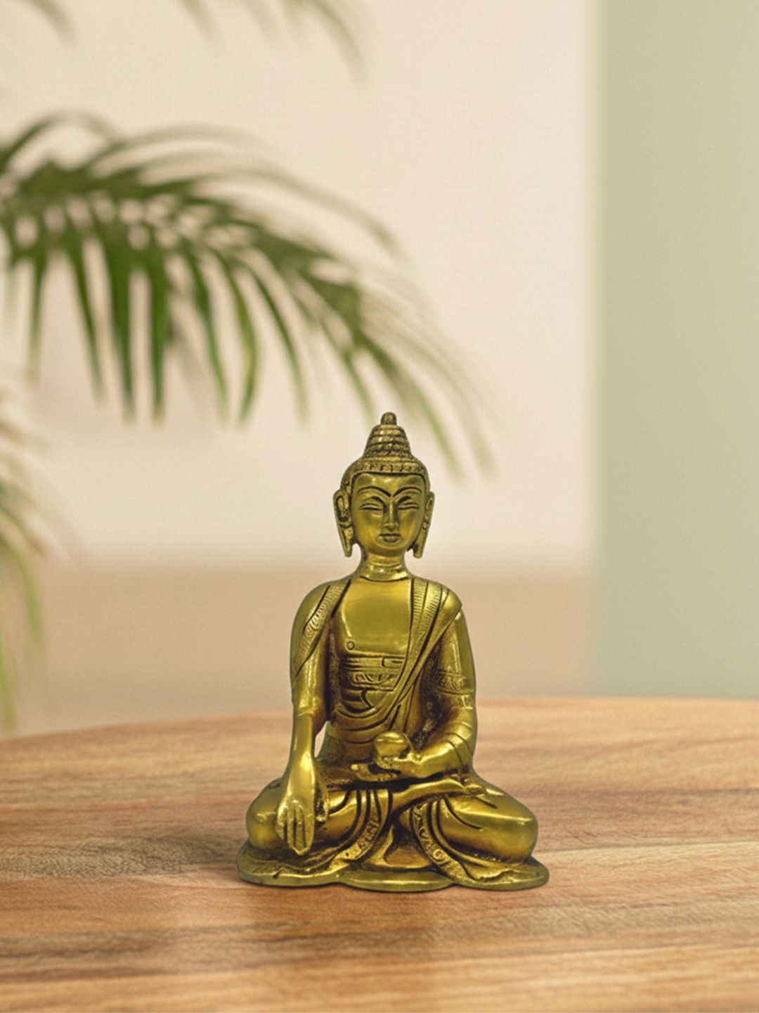 ExclusiveLane Gold-Toned Buddha Idol Showpiece
