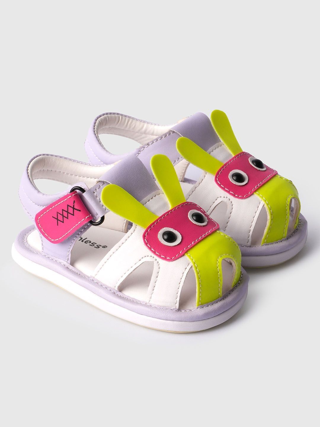 toothless Girls Bunny Character Soft Footbed Lightweight Sole Everyday Comfort Sliders