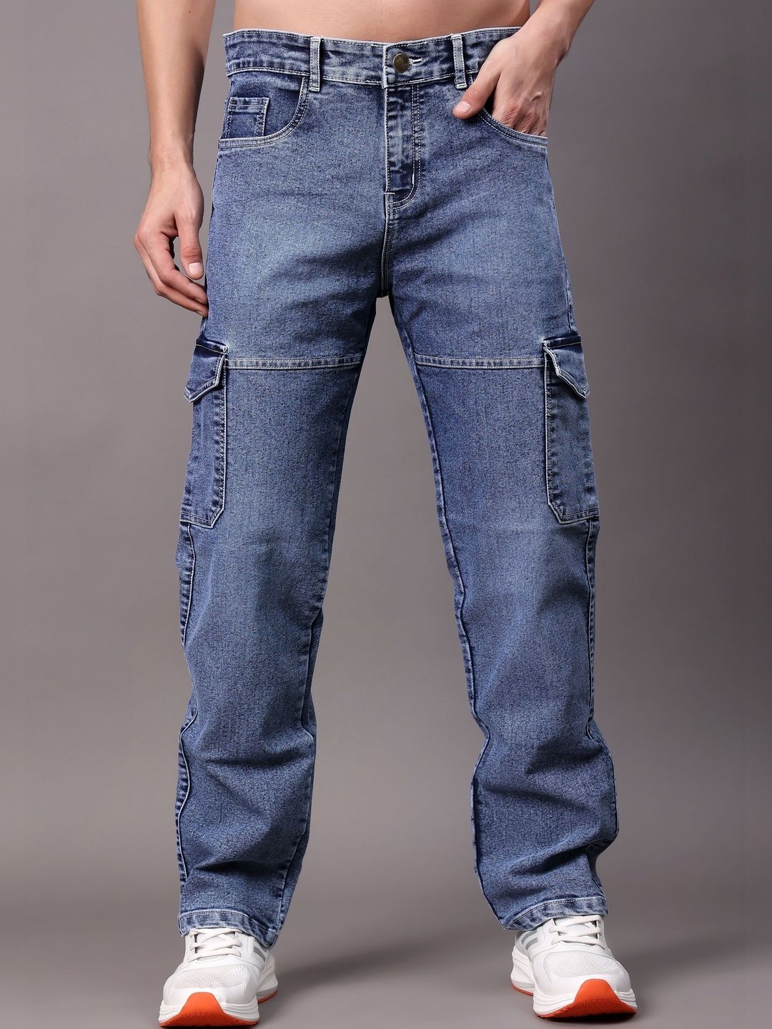ZAYSH Men Regular Fit Mid-Rise Light Fade Jeans
