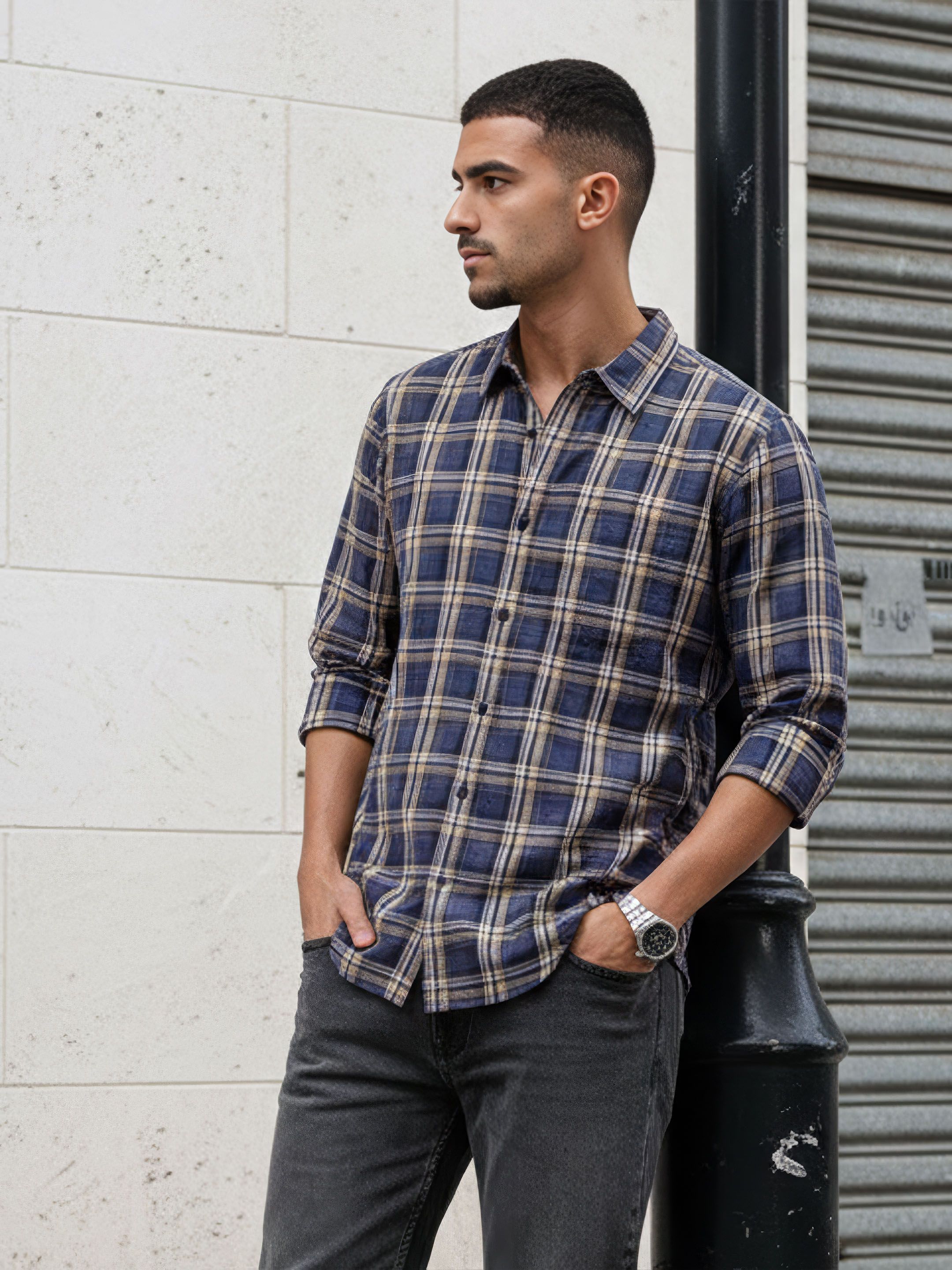 The Roadster Life Co. Checked Pure Cotton Casual Shirt