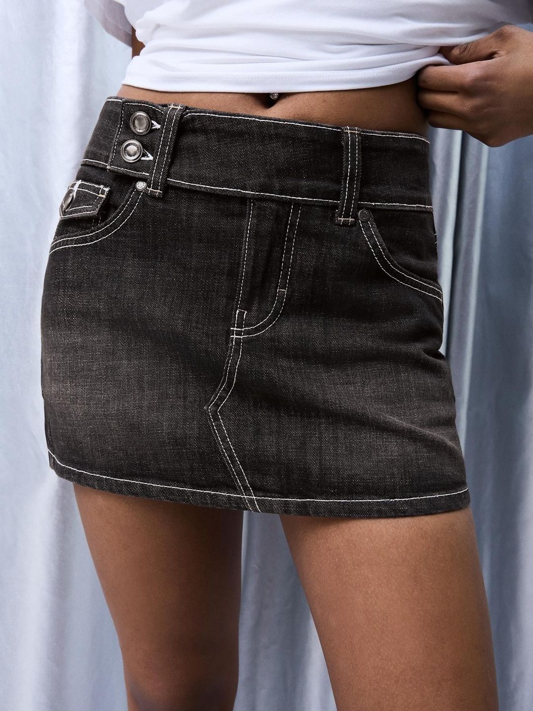 Denim skort