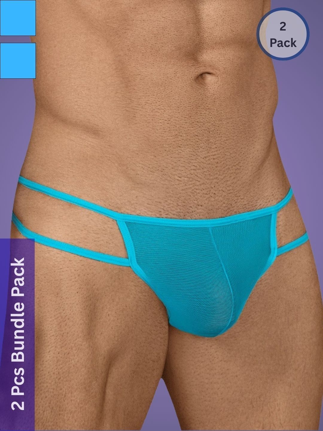 Muquam Men Pack of 2 Anti Bacterial Thongs