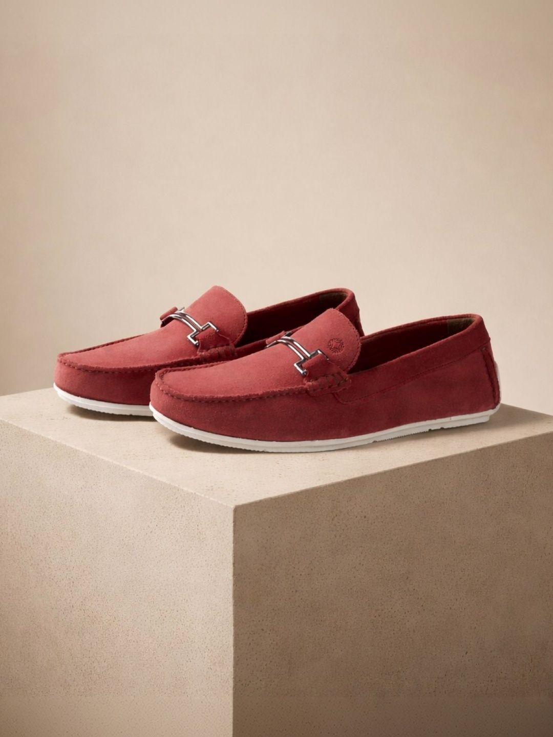 Ruosh Men Solid Suede Loafers