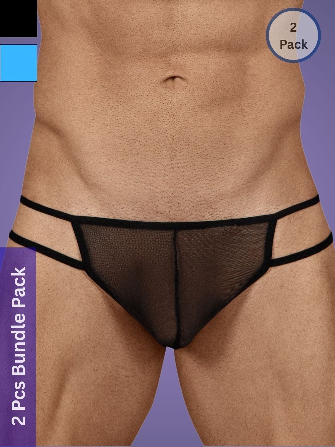 Muquam Men Pack of 2 Anti Bacterial Thongs