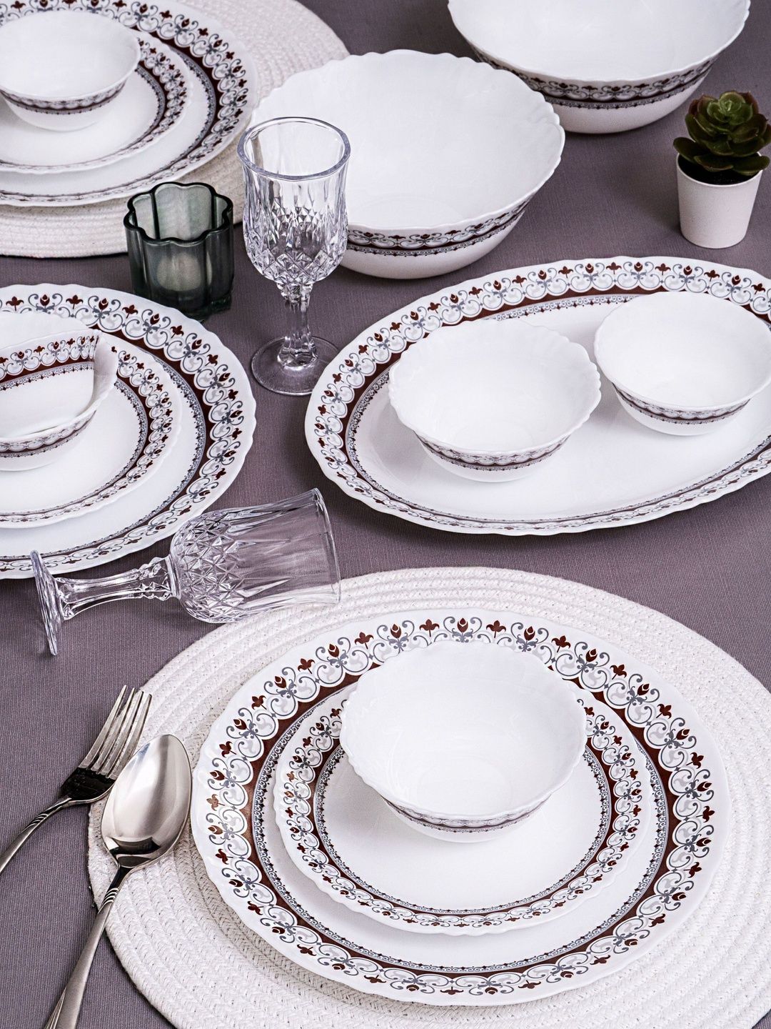 Cello White 2026 27 Pieces Opalware Dishwasher and Microwave Safe Dinner Set of