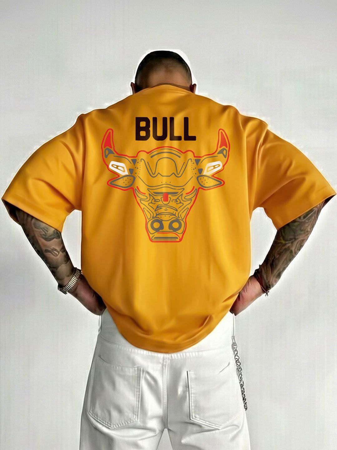 AUSK Men Chicago Bulls Printed T-shirt