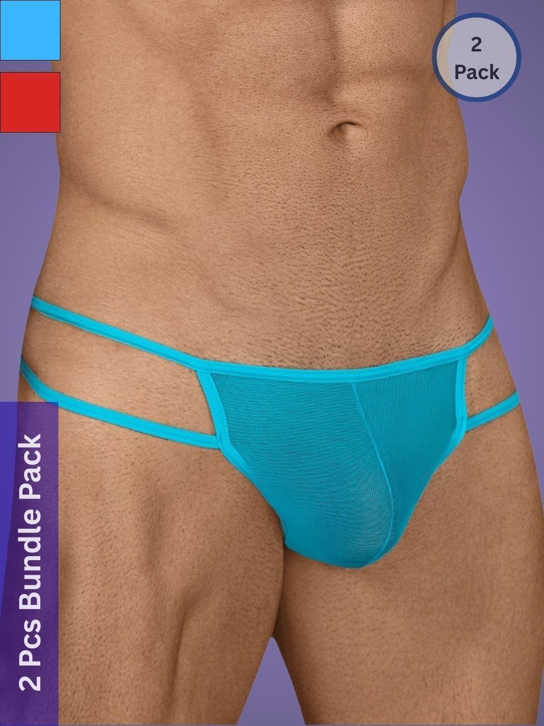Muquam Men Pack of 2 Anti Bacterial Thongs
