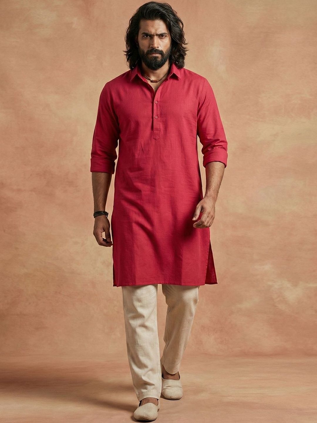 CHHAAP Shirt Full Cotton Straight Above Knee Kurta