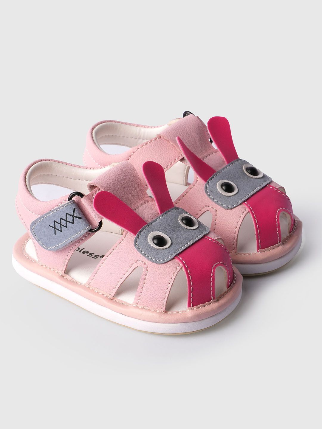 toothless Boys Pink Character Detail Soft Cushioned Base Adjustable Strap Sandals