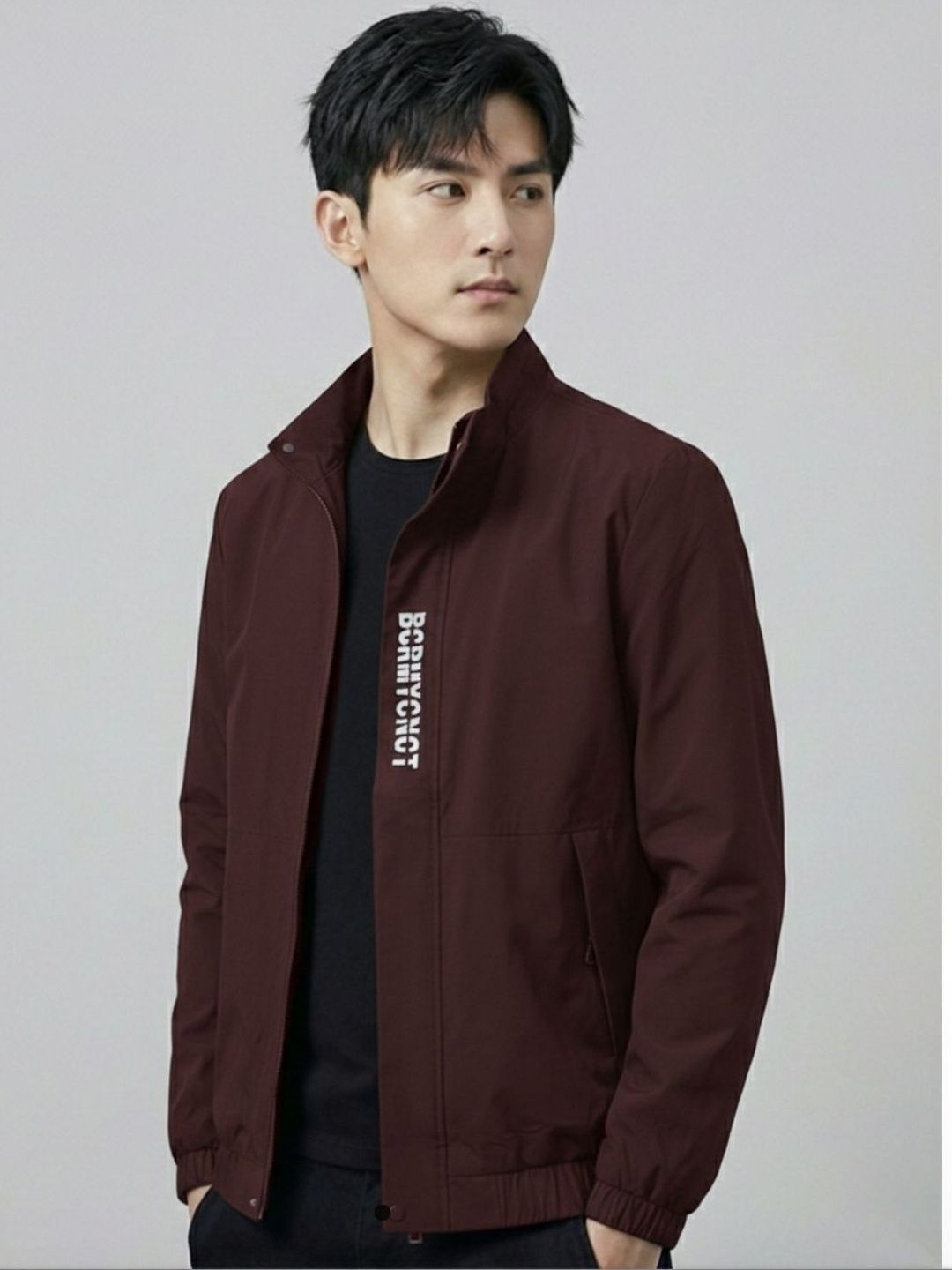 MIA FASHION Men Typography Water Resistant Sporty Jacket