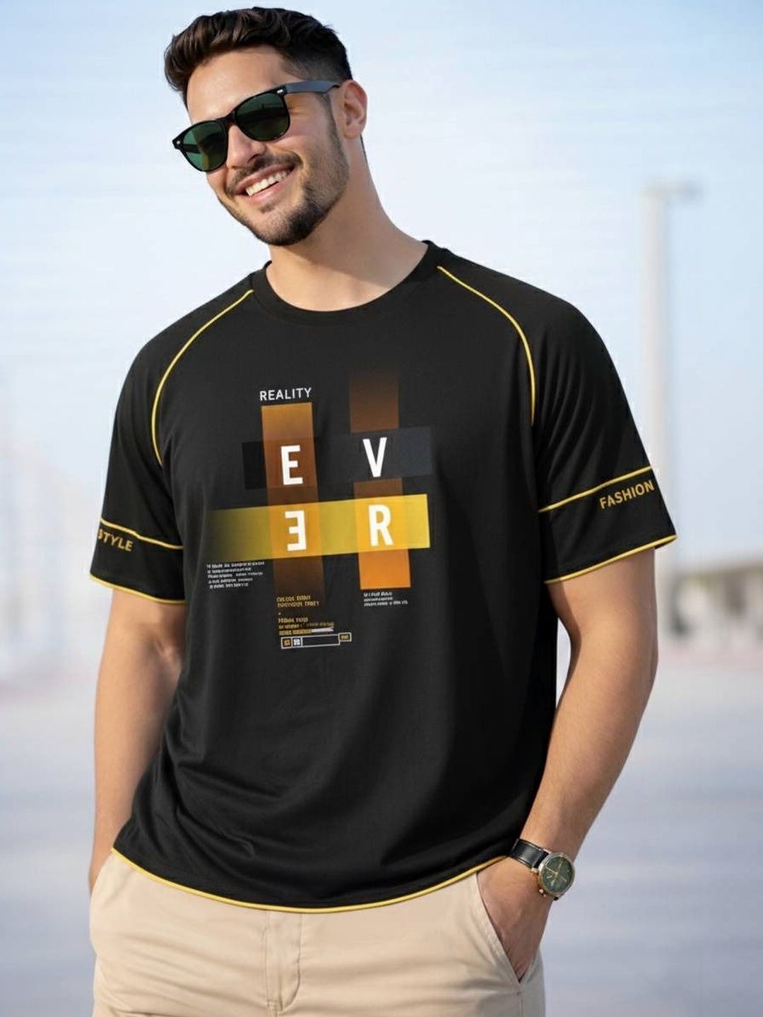 REYA Men Printed T-shirt