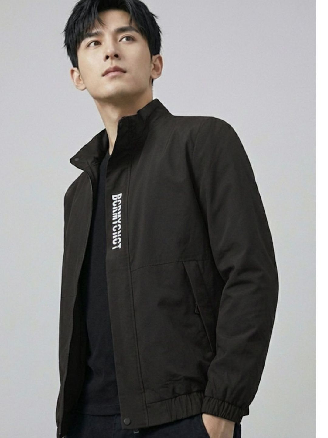MIA FASHION Men Typography Lightweight Bomber Jacket