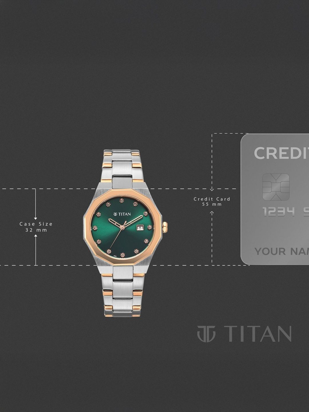 Radiance Green Dial Quartz Analog Watch - 95376KM01