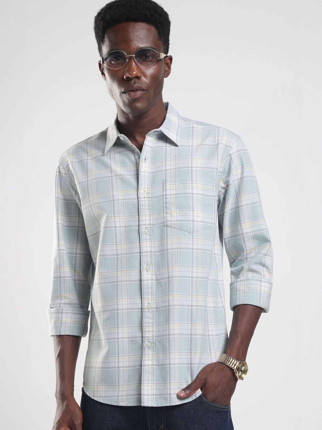 HERE&NOW Men Checked Casual Shirt