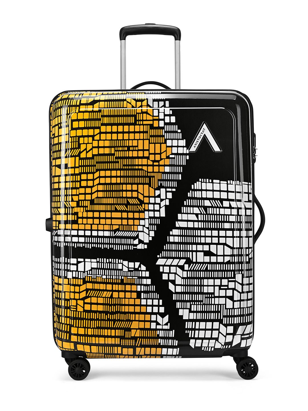 Aristocrat Bruce Orange Large Hard Luggage 73cm Check-in Trolley Bag with 8-Wheel & Combination Lock