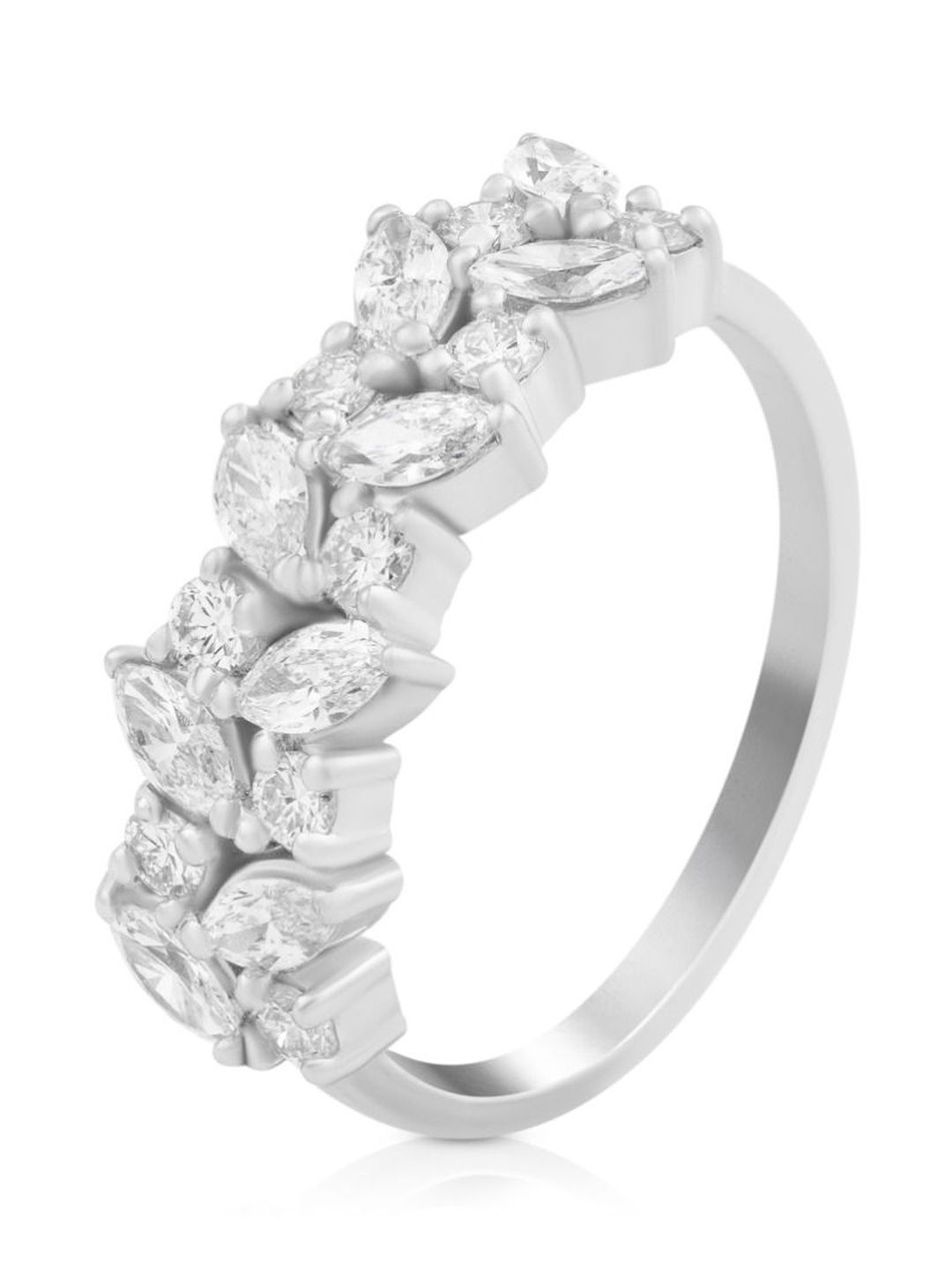 DAZZLING CONCEPTS 925 Sterling Silver Wildflower Vine Ring