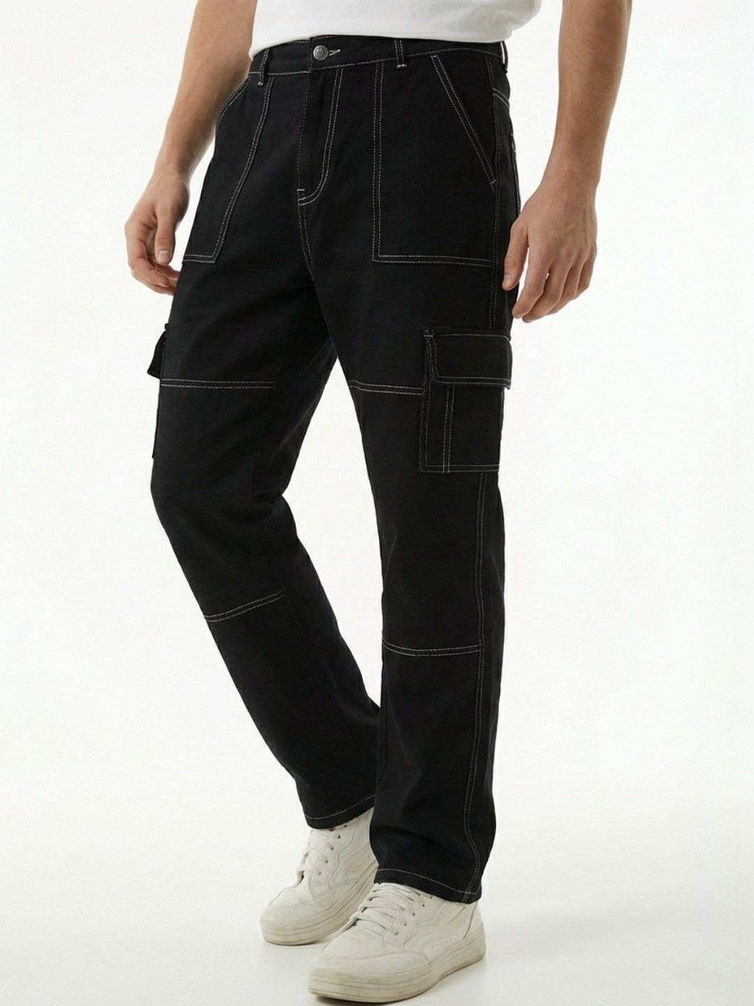 glitchez Men Classic Regular Fit Mid-Rise Stretchable Jeans