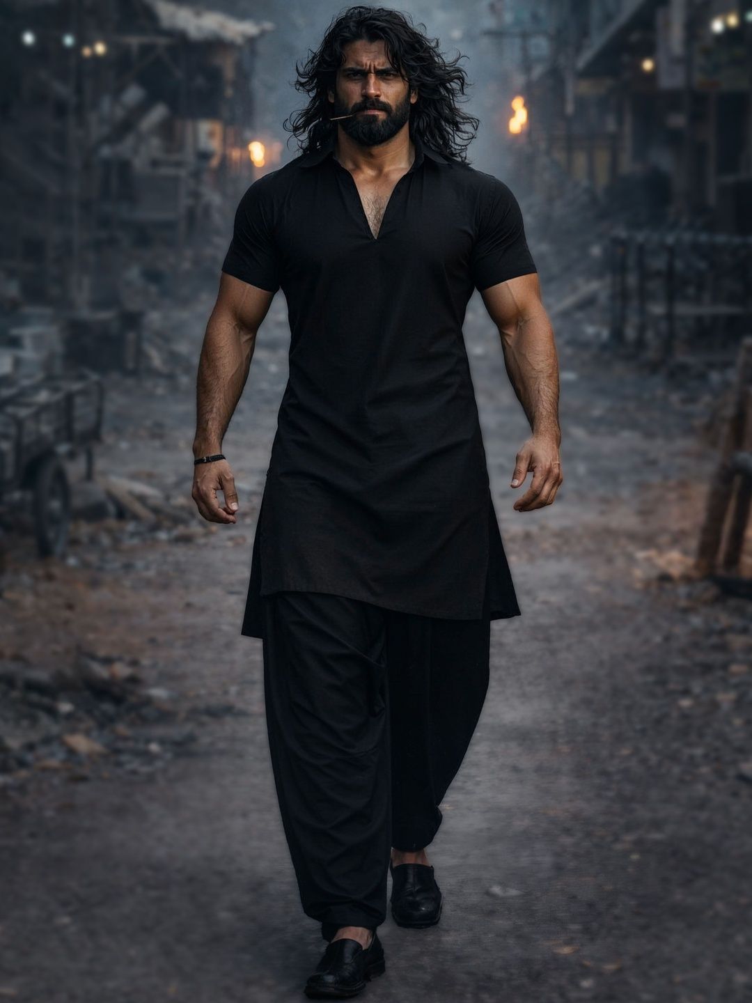 VASTRAMAY VASTRAMAY Men Regular Kurta with Patiala