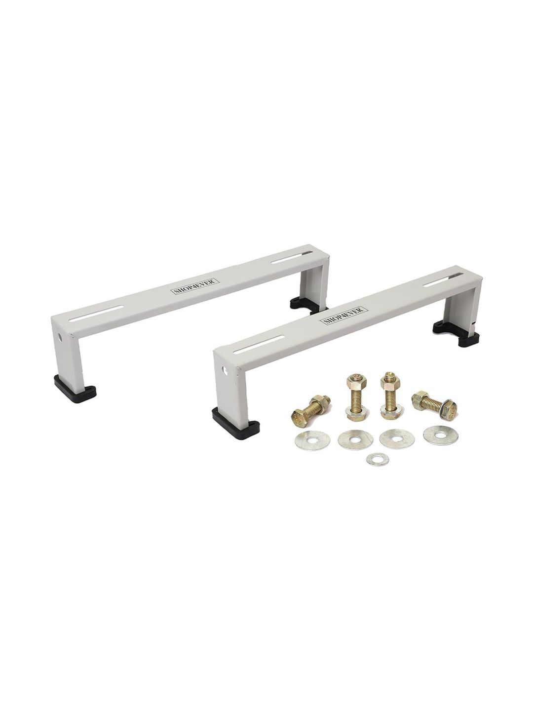 Shop4ever Silver-Toned & Grey Solid Stainless Steel