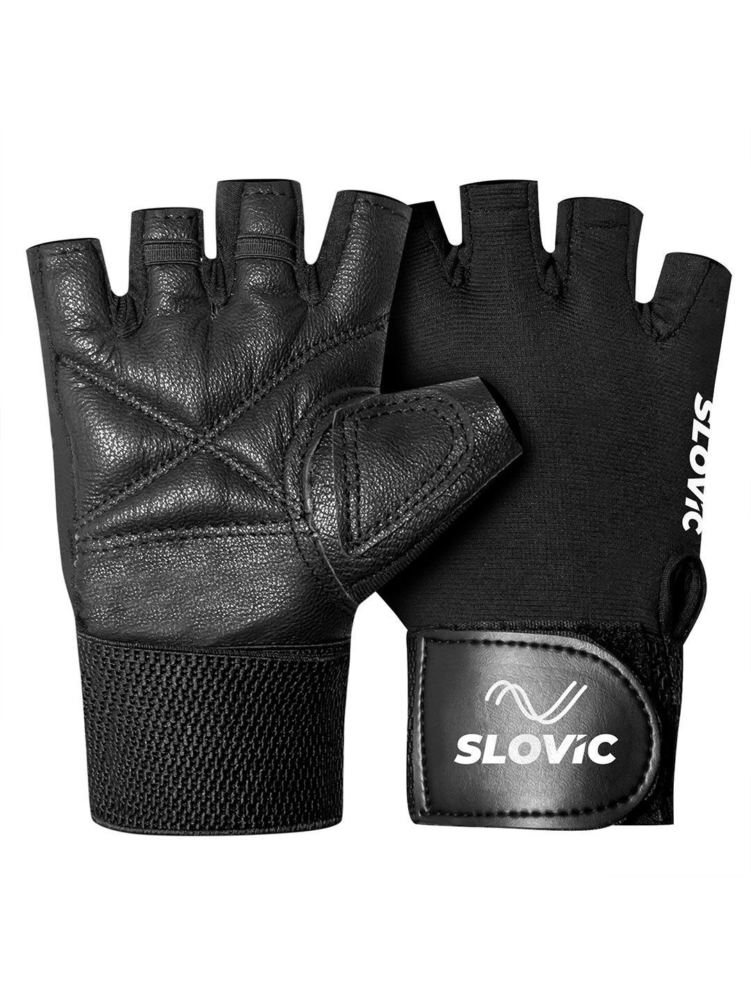 SLOVIC Set Of 2 Leather Gym Gloves
