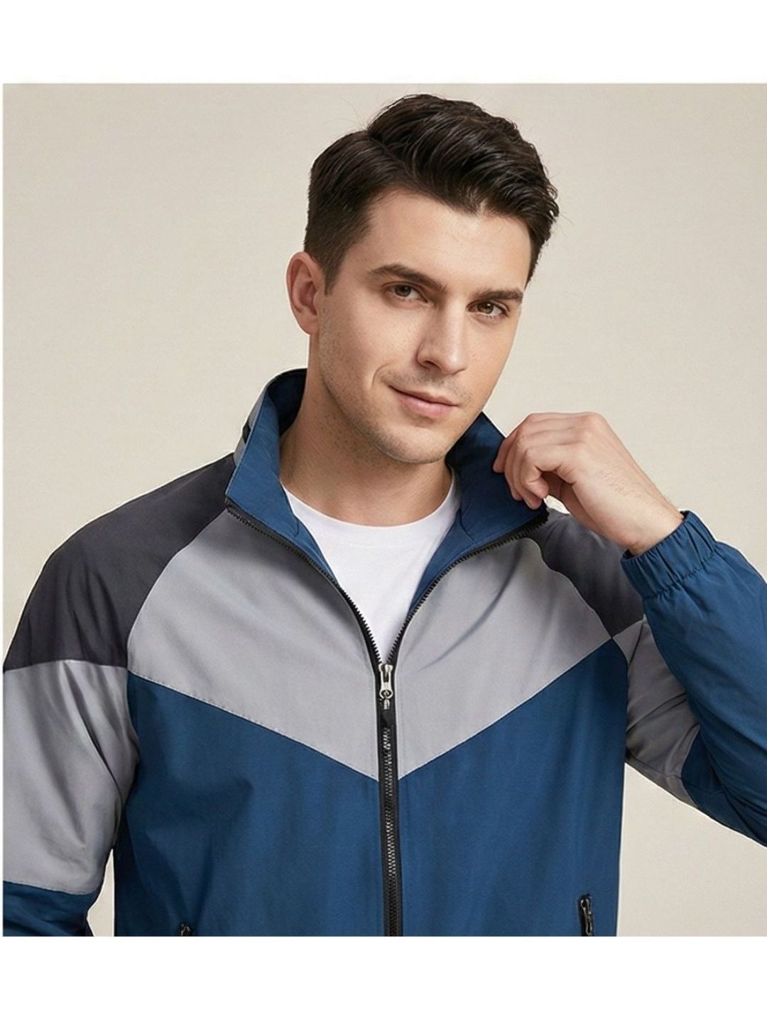 MIA FASHION Men Colourblocked Lightweight Sporty Jacket