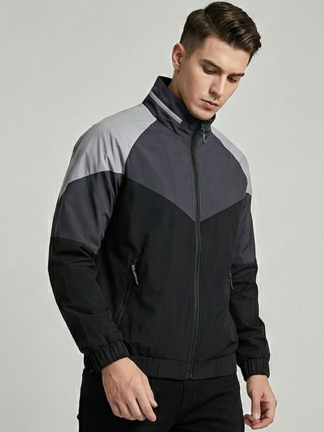MIA FASHION Men Colourblocked Lightweight Sporty Jacket