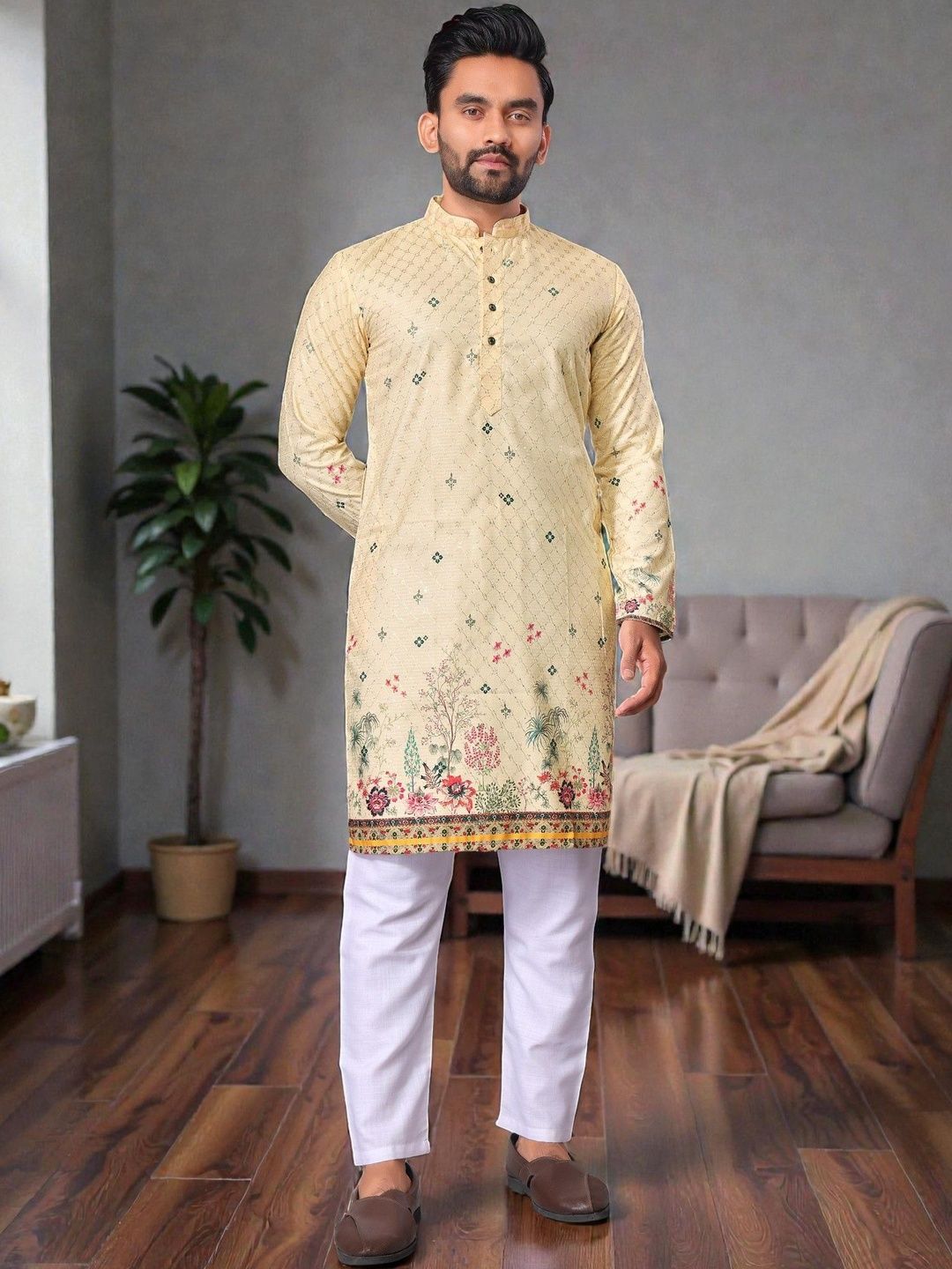 MAITHILI CREATION Men Embroidered Kurta