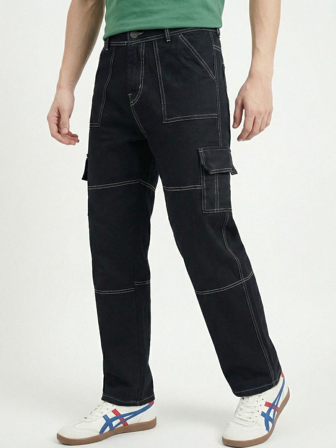 glitchez Men Regular Fit Mid-Rise Stretchable Jeans