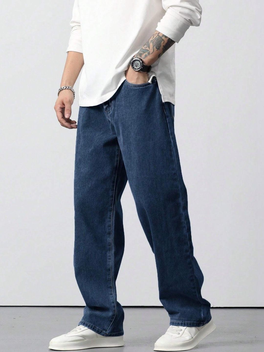 Mast & Harbour Men Relaxed Fit Mid-Rise Jeans