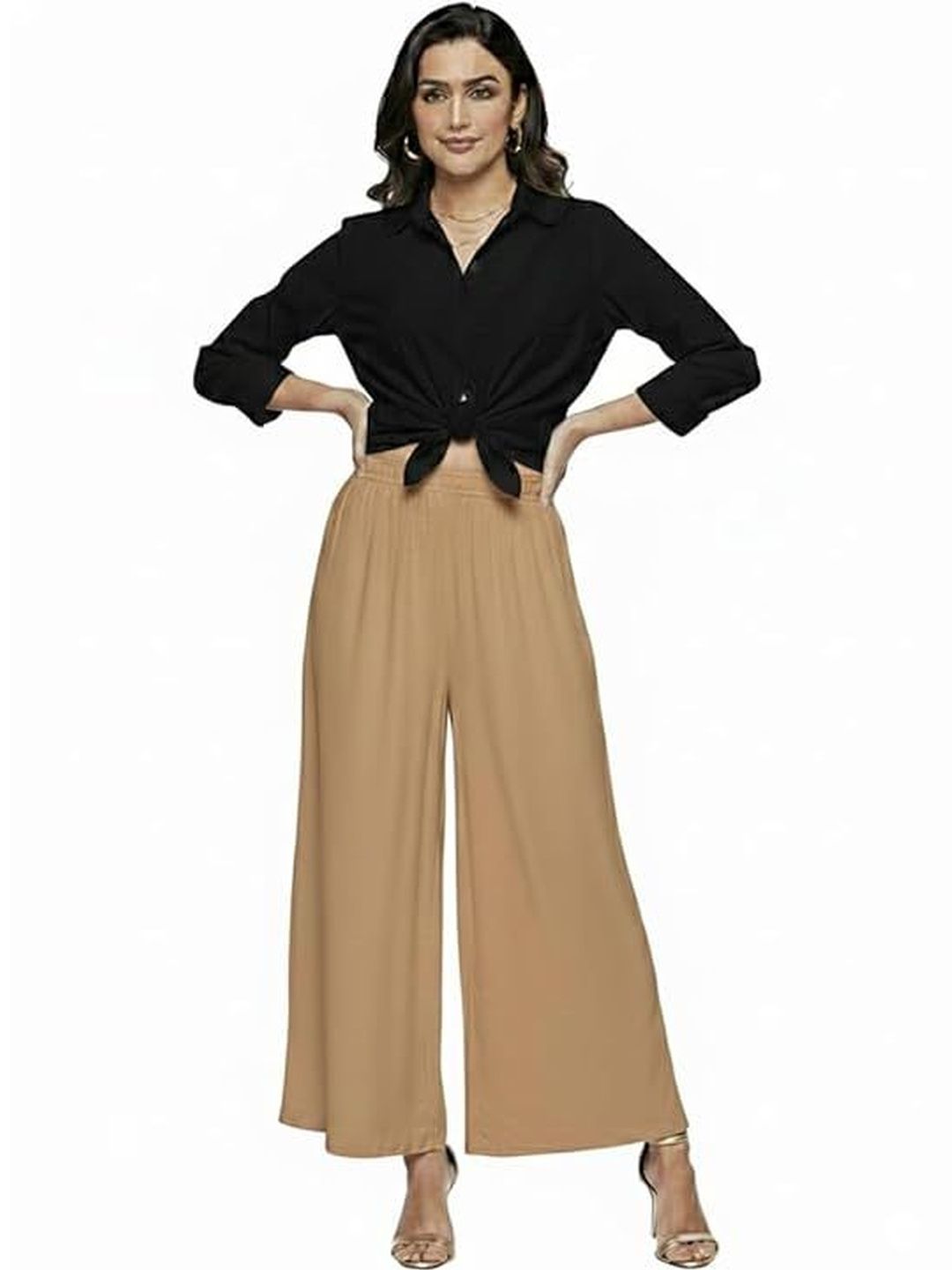 Thrifty Thread Women Knitted Palazzos