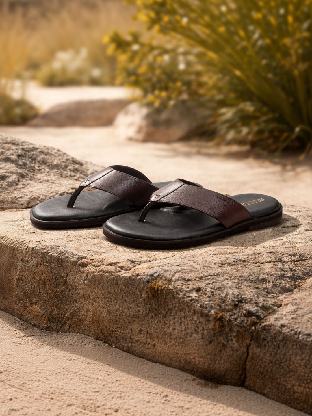 Ruosh Men Leather Comfort Sandals