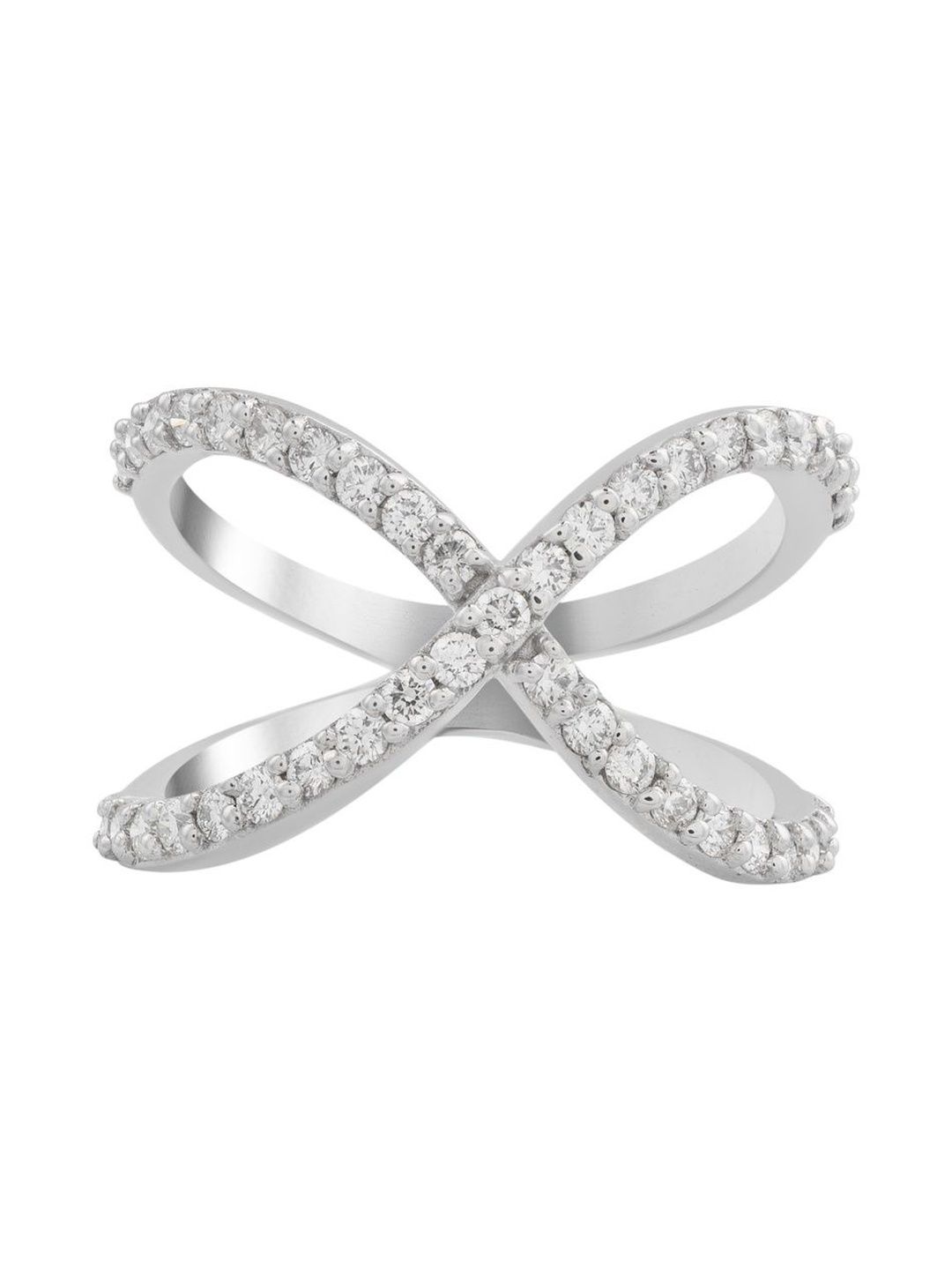 DAZZLING CONCEPTS 925 Sterling Silver X-Factor Ring