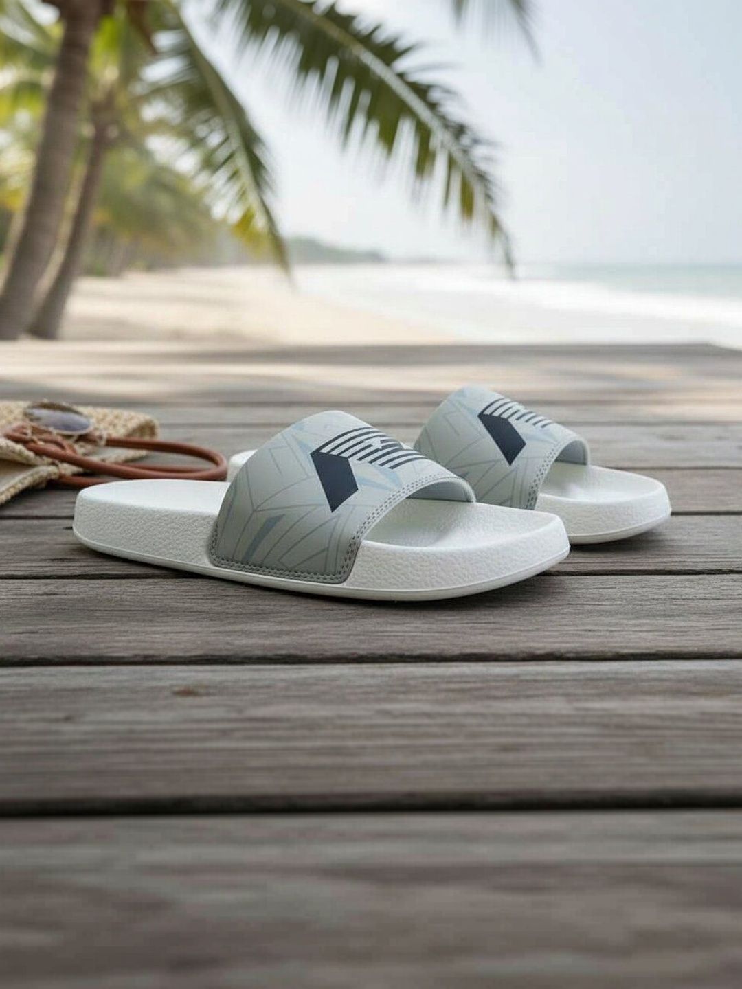 ADROZ Men Printed Rubber Sliders