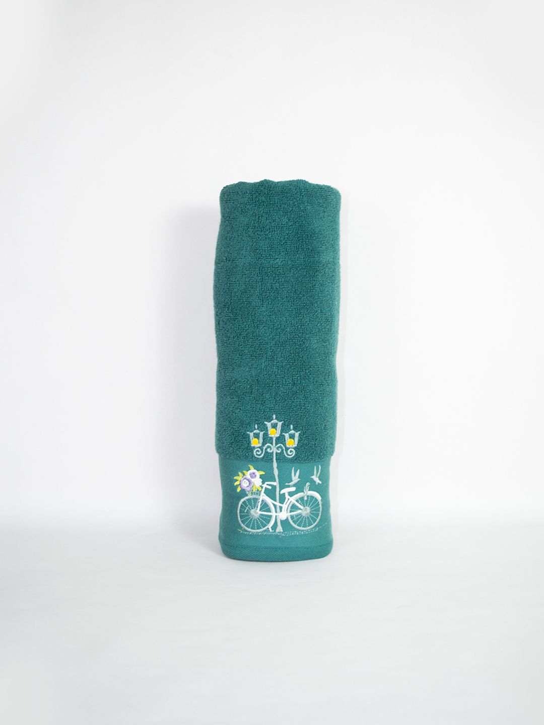 RANGOLI Light weight Teal Pure Cotton 550GSM Super Absorbent Adult Bath Towel
