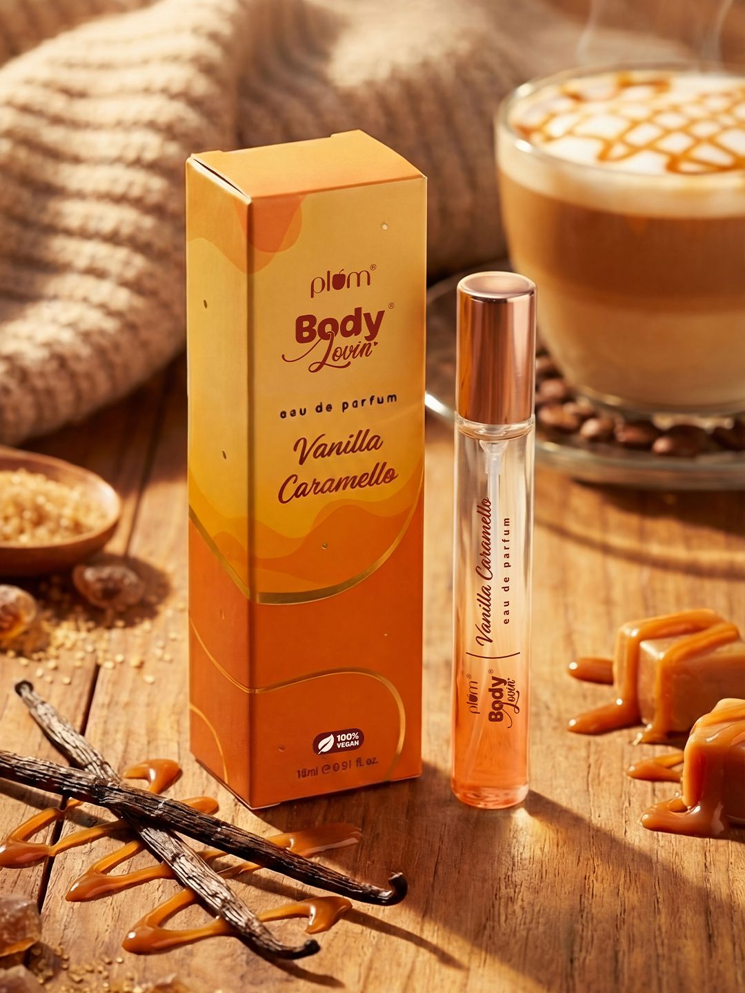 Plum BodyLovin Gourmand Luxury Perfume Long-Lasting Vanilla Caramello EauDe Parfum-15 ml