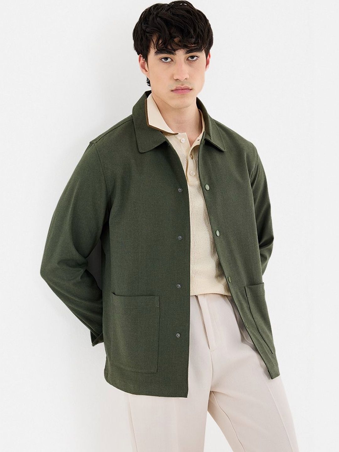 Snitch Olive Solid Jacket