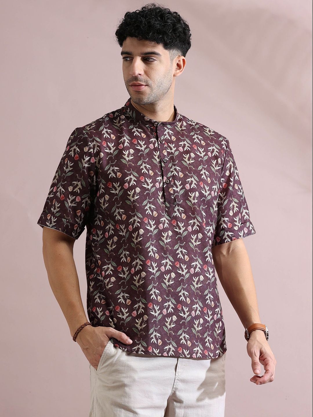 FILORI STUDIO Men Floral Printed Kurta