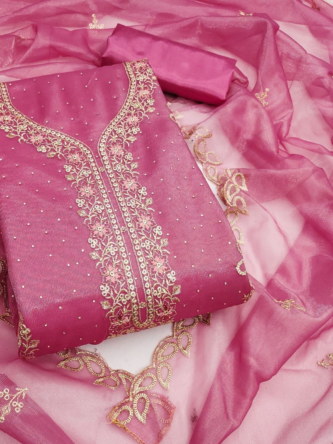 Dhaaga Ghar Embroidered Unstitched Dress Material