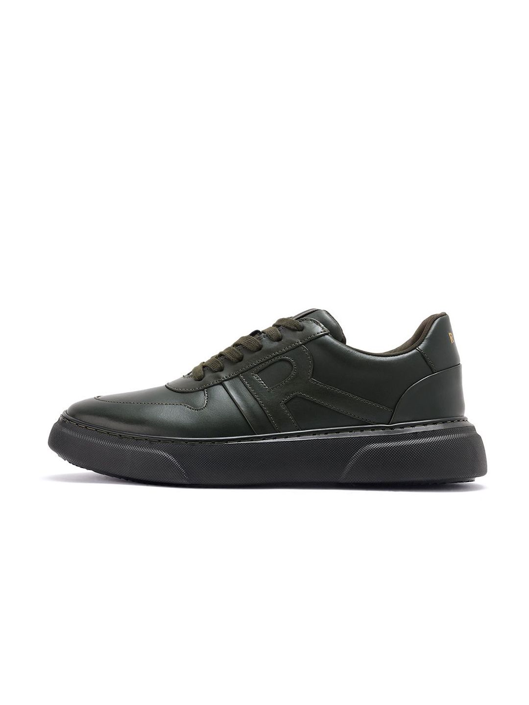 RARE RABBIT Men Leather Round Toe Regular Height Sneakers