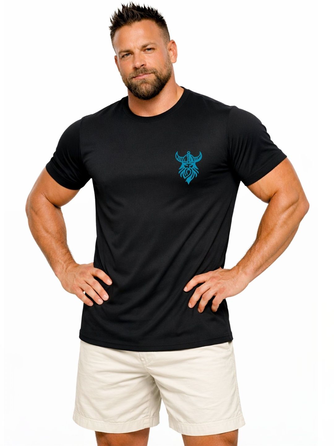 3Colors Men Printed Moisture Wicking T-shirt