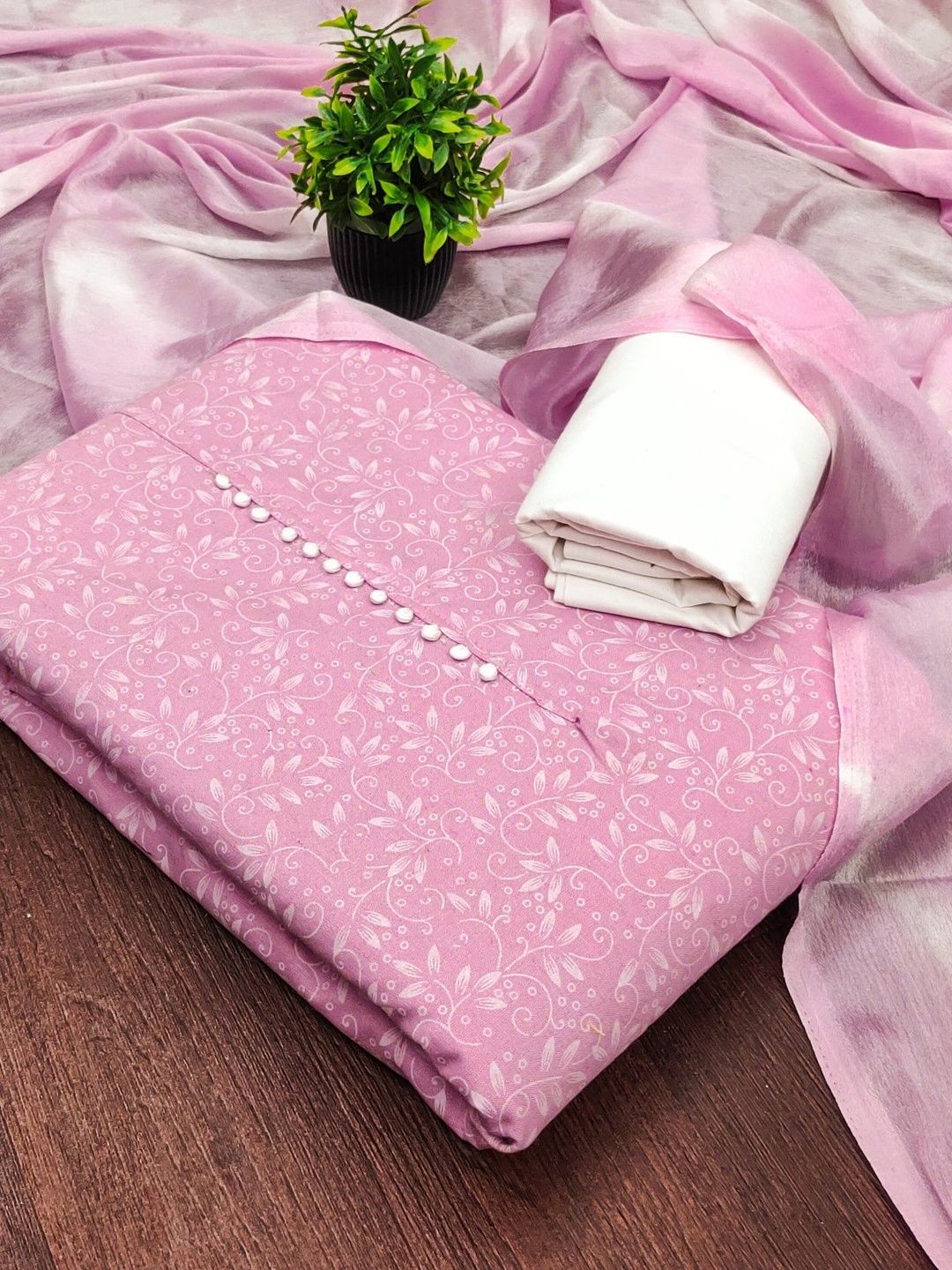 Dhaaga Ghar Printed Pure Cotton Unstitched Dress Material